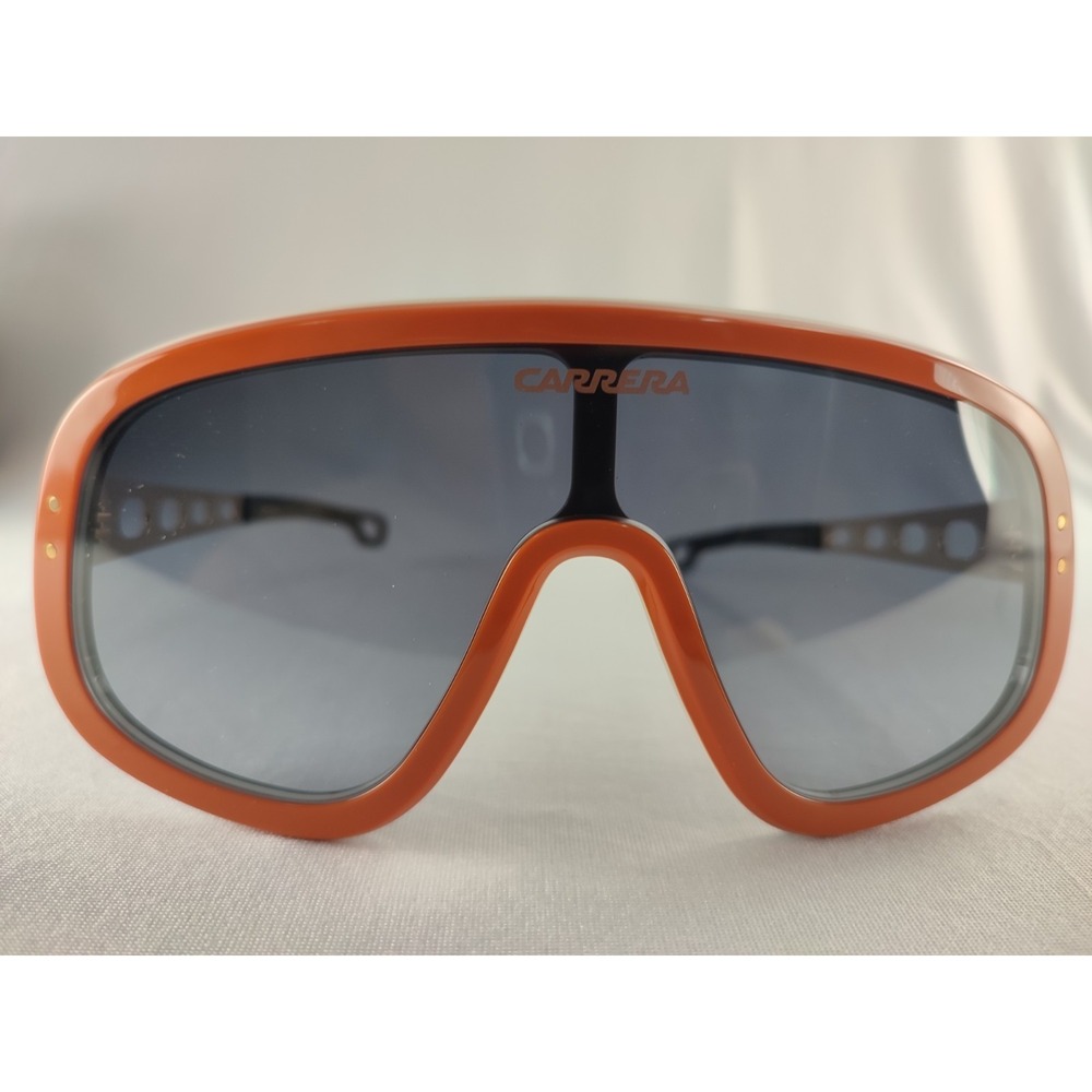 Carrera Special Edition Flag Lab 17 C3E9O Orange Gold Shield Sunglasses 140 NWT - Picture 4 of 14